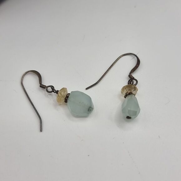 VINTAGE BEADED DANGLE EARRINGS - Picture 1 of 5